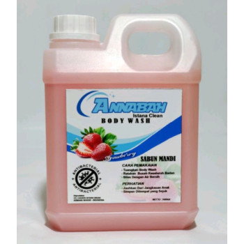 Sabun mandi Annabah - Body Wash Aroma Strawberry 1 liter