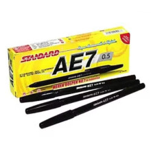 Pulpen Standard AE-7, Ballpoint Hitam Isi 12pcs