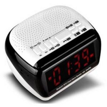 Bluetooth Speaker Radio Clock With Tf Card Slot - Kd-67 - Black 