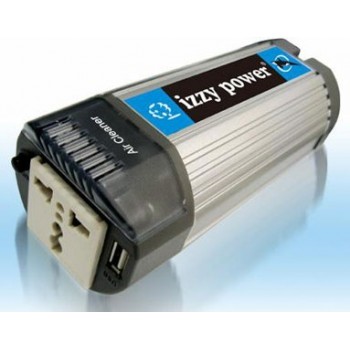 IZZY POWER Car Inverter HT-E-150CO-12 150 watt 12 Volts Cylinder - Gray