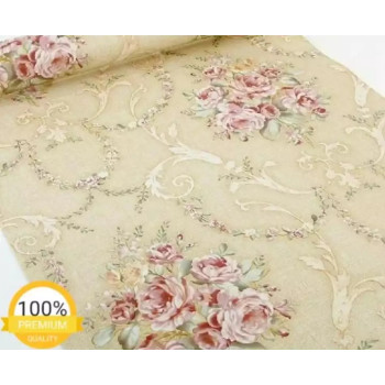 Wallpaper Dinding Stiker Motif Batik Kembang