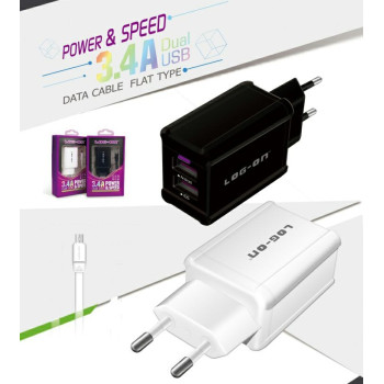 Log On Adaptor Charger 2 Port 3.4A