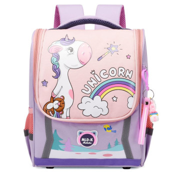 Tas sekolah anak ,lightpurple Tas Ransel Anak Sekolah Pony Unicorn Import