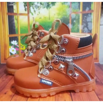 Sepatu anak laki dan perempuan - boots coklat