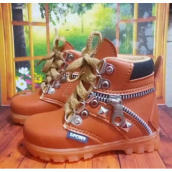 Sepatu anak laki dan perempuan - boots coklat