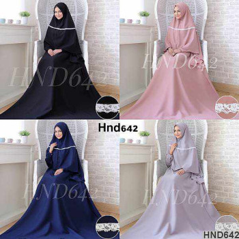 Gamis full moscrepe syar'i