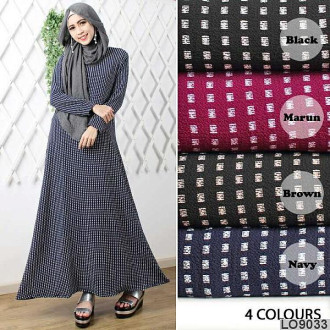 Hannah -- gamis Bahan bubble pop
